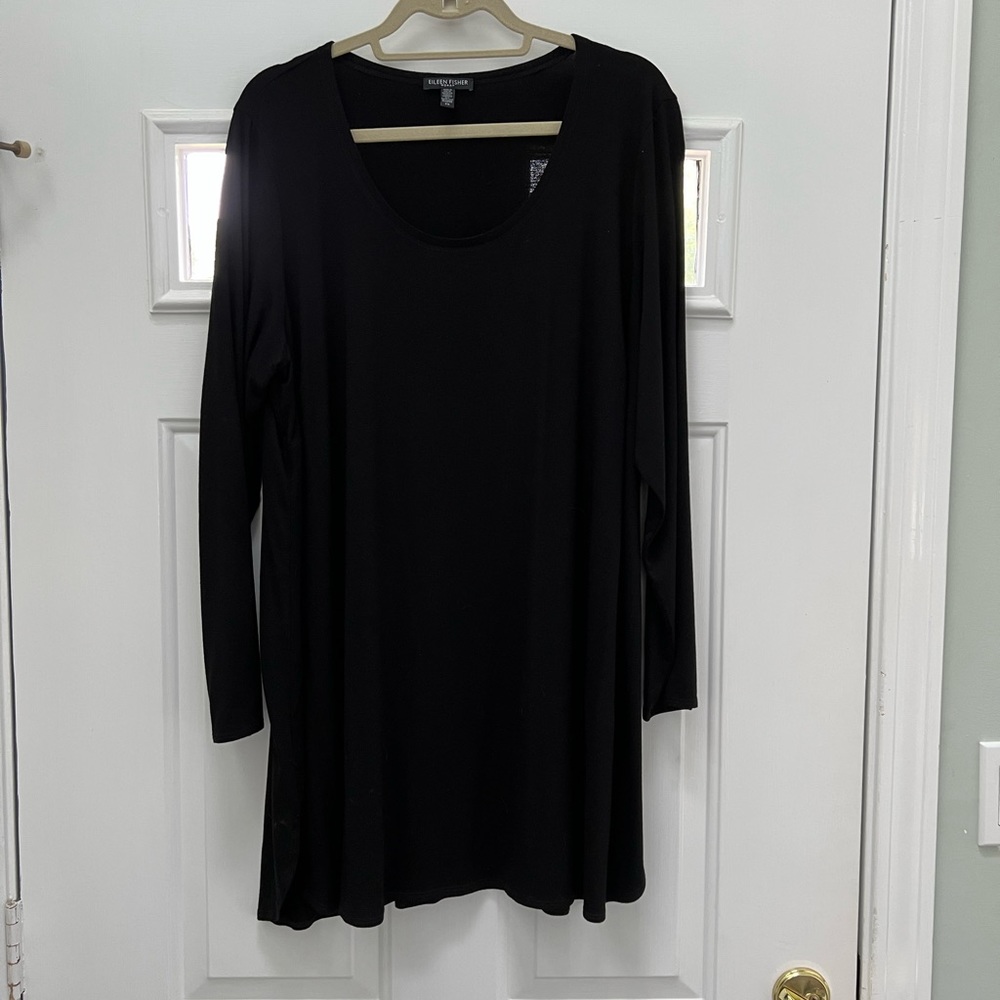Eileen Fisher 2x Jersey tunic EUC black